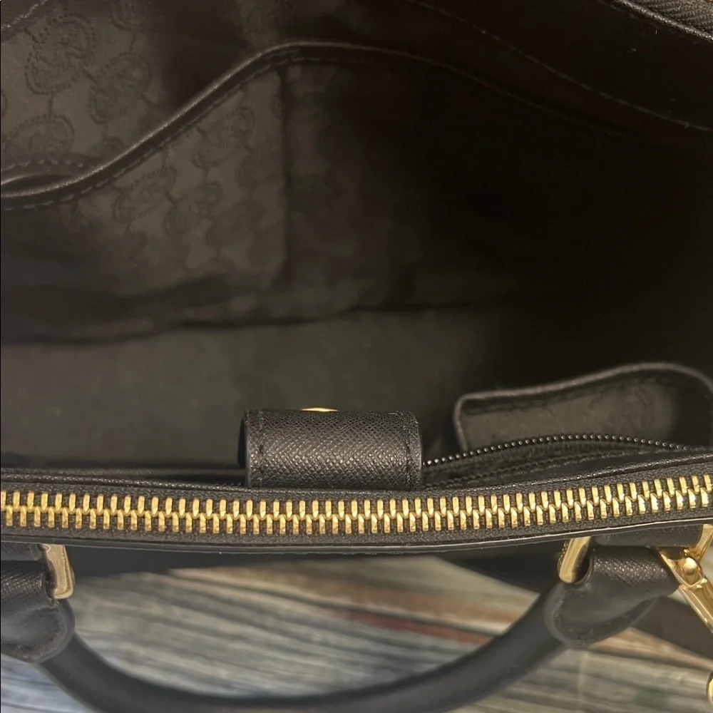 Michael Kors Sheila Large Satchel with Gold Color Accent